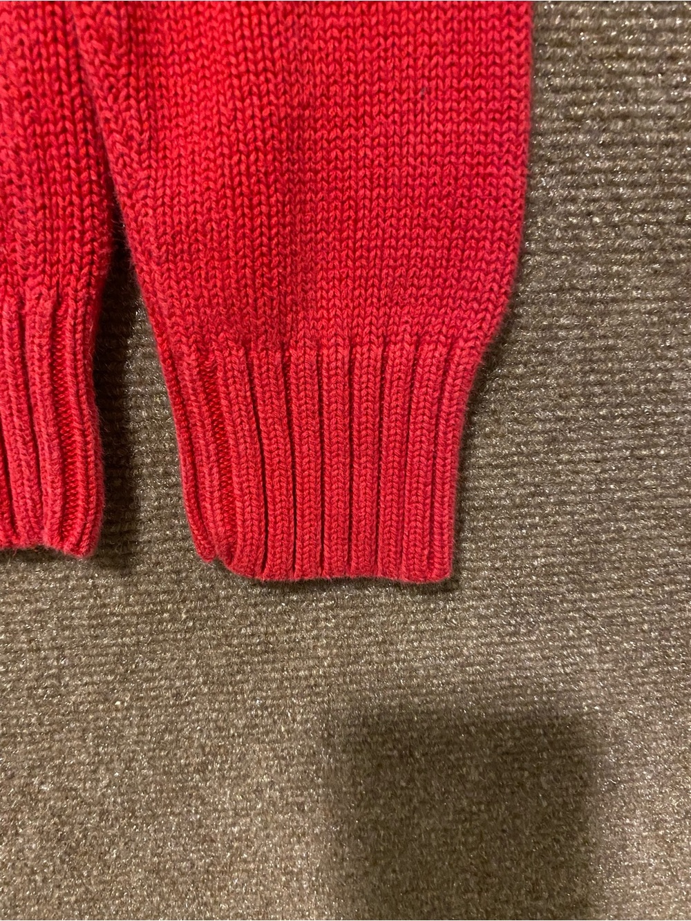 Polo by Ralph Lauren Red Cotton 1/4 Zip Sweater Boys XL 18-20 - Picture 7 of 10